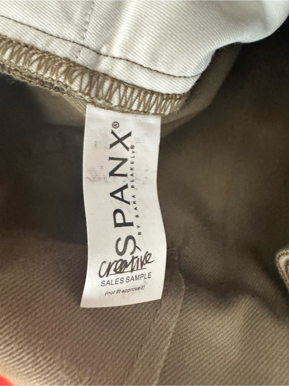 Spanx Olive Cropped Wide-Leg Stretch Cotton Twill Cargo Pants - Size Medium - Picture 6 of 7